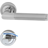 MARCHESI Dr�ckergarnitur SPLIT - auf Rosette WC, verchromt/Edelstahl matt
