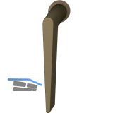 FSB Fenster-Steckgriff 34 1005 minimalistisch, Aluminium mittelbronzefarbig