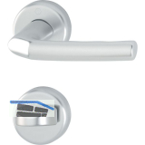 Dr�ckergarnitur BIRMINGHAM - auf Rosette WC, 37 - 42 - rot/wei�, silber eloxiert