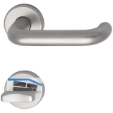 Dr�ckergarnitur WG 1700L - auf Rosette WC, 38 - 43, silber eloxiert