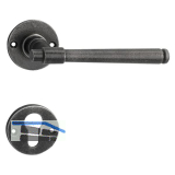 SCH�RGHOFER Dr�ckergarnitur KLAM - auf Rosette PZ, verzinkt alt geb�rstet