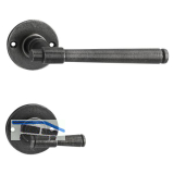 SCH�RGHOFER Dr�ckergarnitur KLAM - auf Rosette WC, verzinkt alt geb�rstet