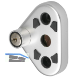 Fenstergriffsicherung FSB 34 3407 gleichsperrend, Aluminium natur