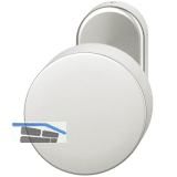 FSB T�rknopf 07 0829 - auf Rosette, � 50 mm, fest vernietet, silber eloxiert