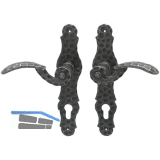 HALC� Dr�ckergarnitur SILL - auf Schild PZ 88 , verzinkt schwarz passiviert