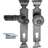 SCH�SSWENDER Wechselgarnitur TYROL - auf Schild PZ 88, Links, schwarz passiviert