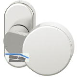 FSB T�rknopf 07 0809 - auf Rosette, verkr�pft, fest vernietet, silber eloxiert