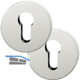 FSB Zylinderrosette rund 12 1735 00010 ASL, Aluminium silber eloxiert