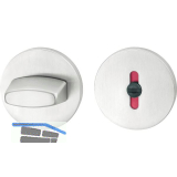 WC - Rosette 17 1735, � 55 mm, m. schwarzem Kunststoffschlitz, Aluminium