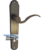 MARCHESI Dr�ckergarnitur L�FFELFORM/POSTHORN - auf Schild BB 90, patiniert