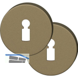 FSB Buntbartrosette rund 12 1735 00002 ASL, Aluminium mittelbronzefarbig