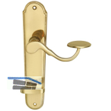 MARCHESI FH Dr�ckergarnitur POSTHORN - auf Schild WC 90, Messing poliert