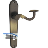 MARCHESI Dr�ckergarnitur POSTHORN - auf Schild BB 90, Messing patiniert