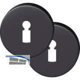 FSB Buntbartrosette rund 12 1735 00002 ASL, Aluminium schwarz matt