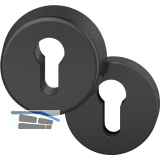 FSB Sicherheits-Zylinderrosette rund, Aluminium schwarz matt