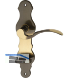 MARCHESI FH Dr�ckergarnitur L�FFELFORM - auf Schild WC 90, Messing patiniert