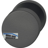 FSB T�rknopf 23 0829 03400 ASL/AGL fest auf Rosette, Aluminium schwarz matt