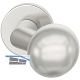 FSB T�rknopf 23 0846 03400 ASL/AGL fest auf Rosette, Aluminium silber eloxiert