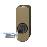 FSB Fenstergriff Adapter-Rosette oval abschlie�bar, Aluminium mittelbronzefarbig