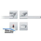 FSB Dr�ckergarnitur 12 1035 ASL auf Rosette eckig WC, silber eloxiert