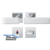 FSB Dr�ckergarnitur 12 1003 ASL auf Rosette eckig WC, Edelstahl matt