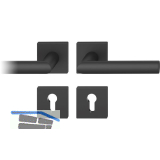 FSB Dr�ckergarnitur 12 1076 ASL auf Rosette eckig PZ, schwarz matt