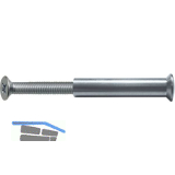 H�lsenschraube f. Bohrung � 5 mm, TS - 45 mm, M 4 x 25, Stahl vernickelt