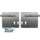 Dr�ckergarnitur GEOS - f�r M�llraumt�ren auf Breitschild