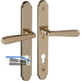 Sicherheits-Dr�ckergarnitur ALT-WIEN auf Schild PZ88, Messing poliert