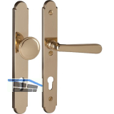 Sicherheits-Wechselgarnitur ALT-WIEN auf Schild PZ88, Messing poliert