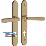 Sicherheits-Dr�ckergarnitur ALT-WIEN auf Schild PZ92, Messing poliert PVD