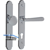 Sicherheits-Wechselgarnitur ALT-WIEN auf Schild PZ88, Messing verchromt