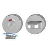 HOPPE WC - Rosette � 53, H�he 9, inkl. VK-Stift 5 x 65 mm, Edelstahl - Effekt