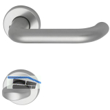 Dr�ckergarnitur SCH U - Form - auf Rosette WC, 38 - 43, silber eloxiert