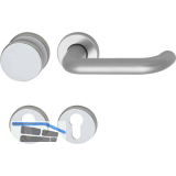 Wechselgarnitur SCH U - Form - auf Rosette PZ, silber eloxiert