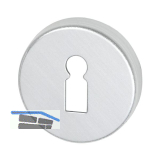 Schl�sselrosette BBU - /L - Form, � 50 mm, H�he 7 mm, silber eloxiert