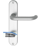 Dr�ckergarnitur SCH U - Form - auf Schild WC 90, 38 - 43, silber eloxiert