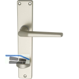 Dr�ckergarnitur EUROPA - auf Schild WC 90, 38 - 42, Neusilber eloxiert