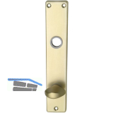 Langschild EUROPA WC 90, m. Drehknopf u. VK - Loch, neusilber elox