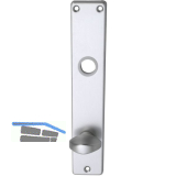 Langschild EUROPA WC 90, m. Drehknopf u. VK - Loch, silber elox