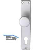 SCH-LINE Knopflangschild EUROPA, PZ 88, Wechsel-Rollstift M 10, silber elox.