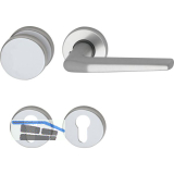 Wechselgarnitur EUROPA - auf Rosette PZ, silber eloxiert