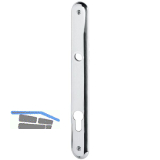 Langschild ELEGANT WG 500, PZ 88, Alu poliert