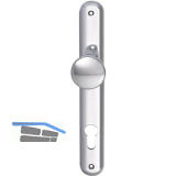 Knopflangschild ELEGANT WG 500 - PZ 88, Aluminium poliert