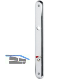 Langschild ELEGANT WG 500, WC 90, f�r Not�ffner, Alu poliert