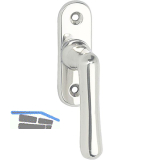 GRUNDMANN Fenstergriff WG ELEGANT 504 -gerade,VK 7 x 35 mm, Alu poliert