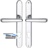 GRUNDMANN Sicherheitsdr�ckergarnitur ALT-WIEN, PZ88, Messing verchromt