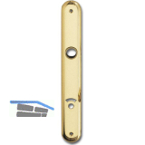 Langschild ELEGANT, WC 90, f�r Not�ffner, Messing poliert