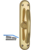 GRUNDMANN Fenstertrieb ELEGANT 521 - gebogen, Messing poliert