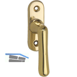 GRUNDMANN Fenstergriff WG ELEGANT 504 -gerade,VK 7 x 35 mm, Messing poliert